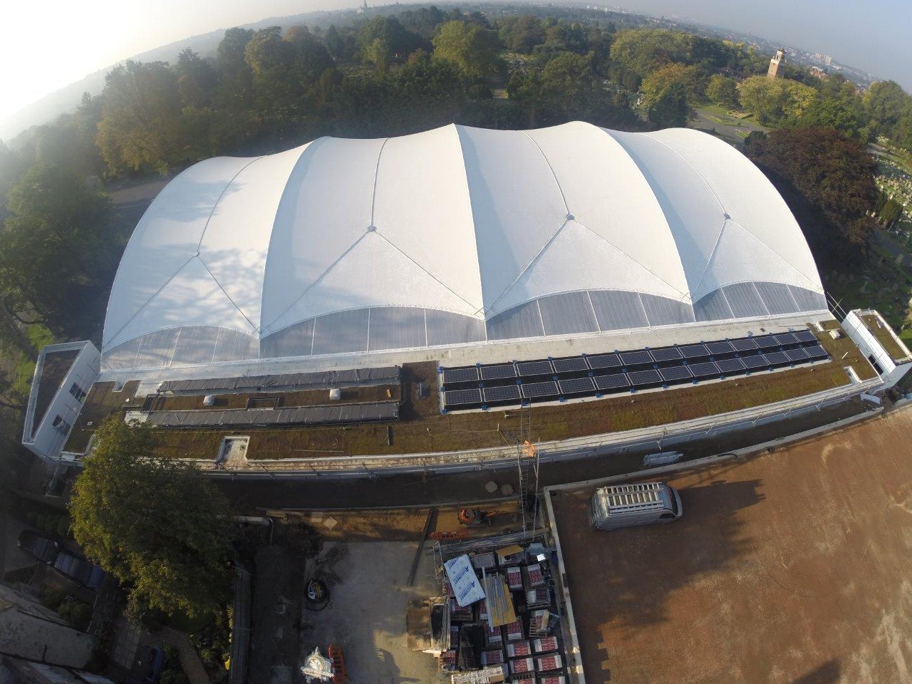 Chandos Fabric Roof From The Air