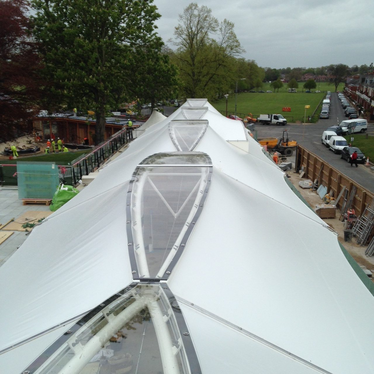 York Racecourse Pavilion bespoke tensile fabric walkway